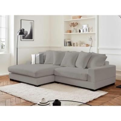 LISA DESIGN Pia - canap&eacute; d'angle r&eacute;versible ultra moelleux - m&eacute;ridienne XXL - en tissu bouclette - 4 places