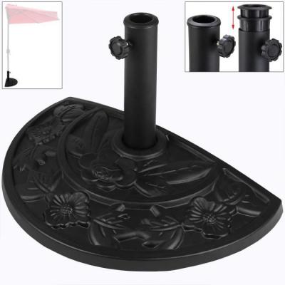 Demi pied de parasol noir pour demi parasol 9kg