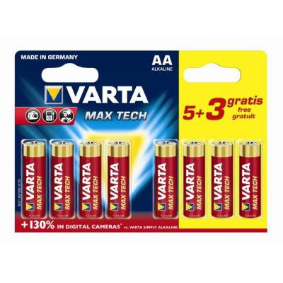VARTA  5+3 Piles Alcalines AA / LR6  LongLife Max Power