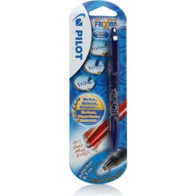 PILOT Stylo roller FriXion Ball, encre bleue, pointe moyenne r&eacute;tractable