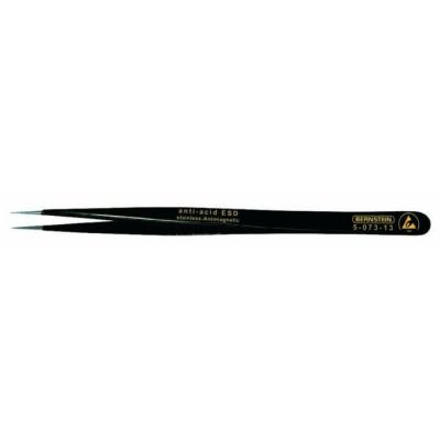 BERNSTEIN WERKZEUG GMBH Bernstein Tools 5-073-13 Pince brucelle CMS SS SA-ESD tr&egrave;s pointue, effil&eacute;e 140 mm