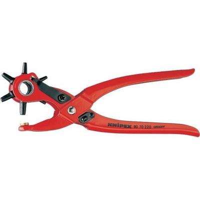 KNIPEX  Pince emporte-pi&egrave;ces revolver rev&ecirc;tement poudre, rouge 220 mm (carte LS/blister) 90 70 220 SB