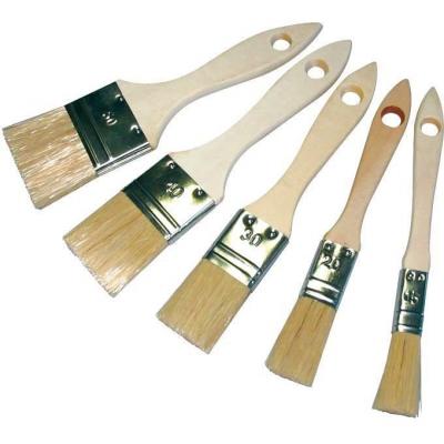 SAVY Lot de 5 pinceaux plats  en bois - 15mm 20mm 30mm 40mm 50mm