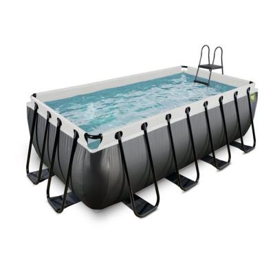 EXIT TOYS Piscine Black Leather 400x200x122cm avec pompe filtrante - noir
