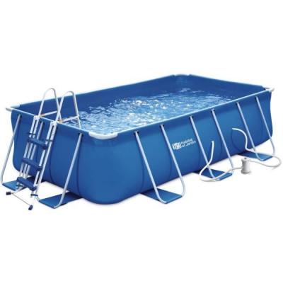 HABITAT ET JARDIN Piscine tubulaire rectangulaire - LUDO 2 - 4 x 2 x 1.22 m - Filtration 2.3 m3/h