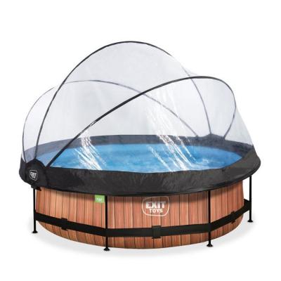 EXIT TOYS Exit piscine diametre 300x76cm (12v) wood marron + boitier 30.32.10.10