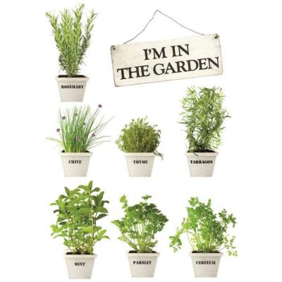PLAGE  152756 Sticker Mural - in The Garden, 1 Planche, 48 x 68 cm