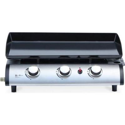 SWEEEK Plancha au gaz 3 feux porthos 3 br&ucirc;leurs 75 kw