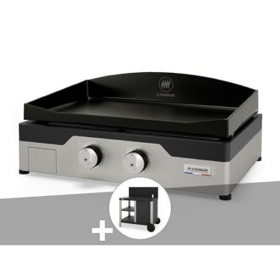 LE MARQUIER Plancha gaz Signature Allure 260 Duo + Desserte 