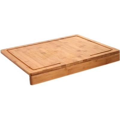 B&W CUISINE Planche &agrave; d&eacute;couper rebord en bambou - 45 x 35 x 5 - Marron