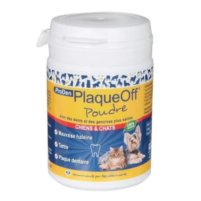 PRODEN PLAQUEOFF PLAQUE OFF Poudre hygi&egrave;ne dentaire - Pour chien et chat - 40 g