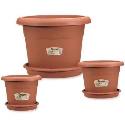 PLASTIKEN  Terra&nbsp;&ndash;&nbsp;Soucoupe Ronde 30x30x4.4 cm Marron