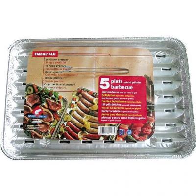 SCHWEITZER Plat &agrave; griller - aluminium - lot de 5 - 