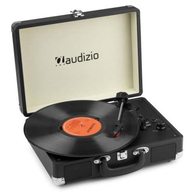  Audizio RP116BK Platine Vinyle R&eacute;tro avec Bluetooth IN & OUT, Haut-Parleurs Int&eacute;gr&eacute;s &ndash; Noire 