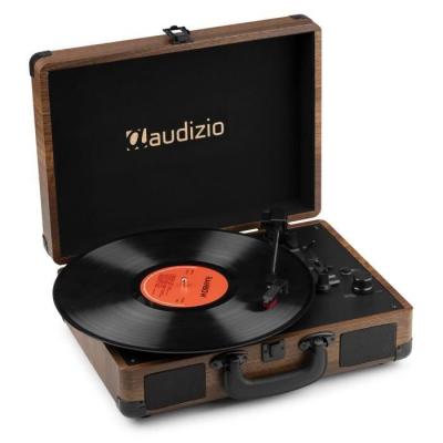  Audizio RP116W Platine Vinyle R&eacute;tro avec Bluetooth IN & OUT, Haut-Parleurs Int&eacute;gr&eacute;s &ndash; Acacia 