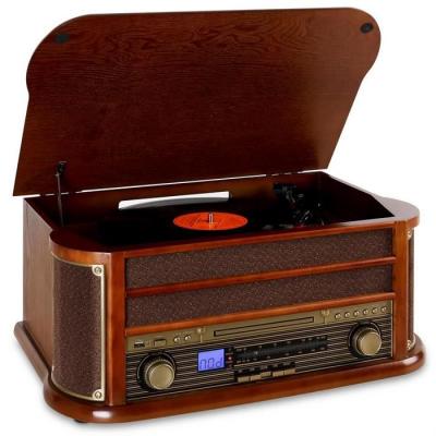 AUNA Platine Vinyle  RM1-Belle Epoque 1908 Retro Bluetooth CD MP3 USB 