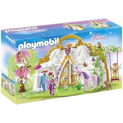 Playmobil 5208 Fairies Parc enchant&eacute; des f&eacute;es et licorne transportable 