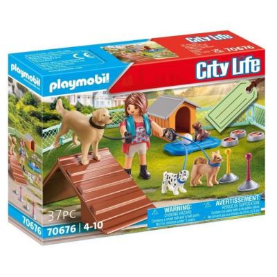 Playmobil City Life 70676 Set cadeau Educatrice et chiens 