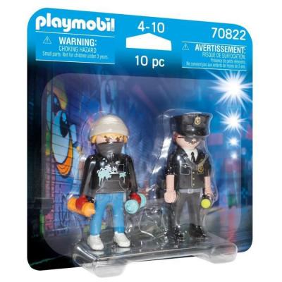 70822 Playmobil Duo Policier et taggueur 