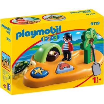 PLAYMOBIL 9119 - PLAYMOBIL 1.2.3 - &Icirc;le de Pirate