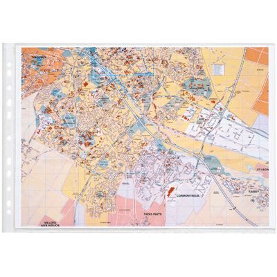 ESSELTE  Sachet De 10 Pochettes Perfor&eacute;es A3 Paysage Transparent 85 Mic