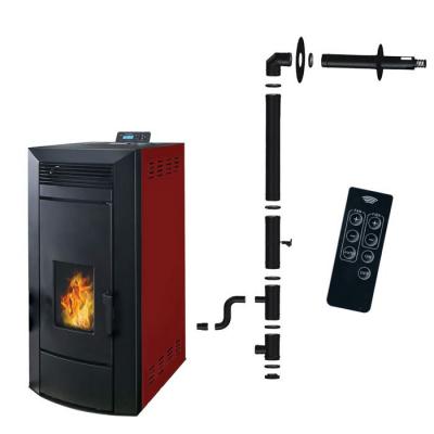 SANNOVER Po&ecirc;le &agrave; granul&eacute;s hydraulique Etanche Anita 21 kW Bordeaux  + Kit d'installation 
