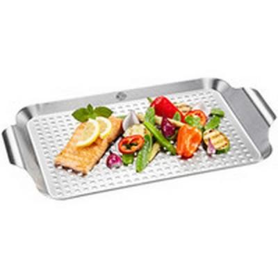 GEFU Po&ecirc;le &agrave; griller barbecue 43 x 25 cm BBQ  Acier inoxydable Argent