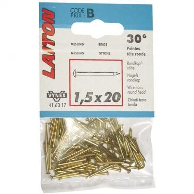 VYNEX Pointe &agrave; t&ecirc;te ronde - laiton - 1.5x25 mm