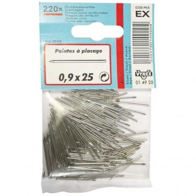 VYNEX  Pointe placage Acier 0.9x25 x220p en Blister