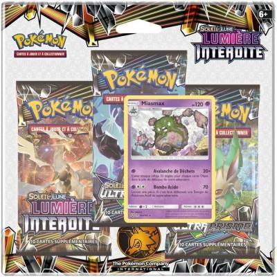 POKEMON  - Pack 3 Booster Lune Et Soleil 6 + Carte Promo Al&eacute;atoire