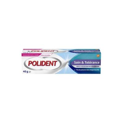 POLIDENT  soin et tol&eacute;rance cr&egrave;me adh&eacute;sive pour appareils dentaire 40g