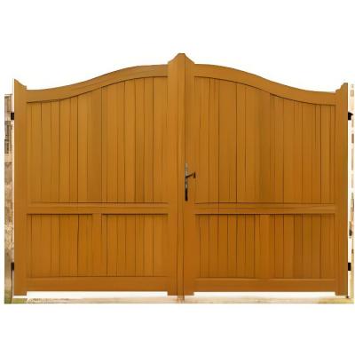 GD MENUISERIES Portail manuel 350 cm en bois - Massif M&eacute;ranti - &Eacute;paisseur 39mm