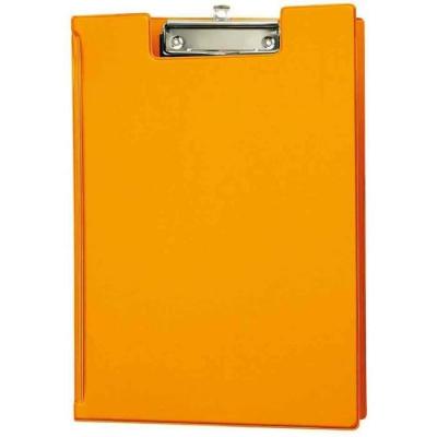 MAUL  Porte-bloc &agrave; pince, plastifi&eacute;, A4, orange - Lot de 4