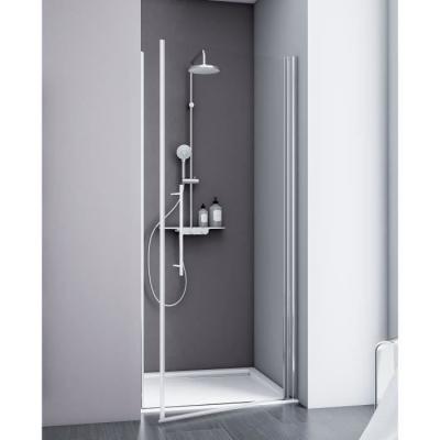 SCHULTE Porte de douche pivotante 80 x 192 cm  NewStyle verre transparent anticalcaire