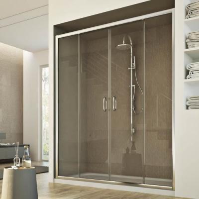 IDRALITE  - Porte de douche coulissante verre transparent h 185 mod Replay 2 portes 170 cm