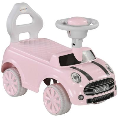 AIYAPLAY Porteur enfants 18-36 Mois volant klaxon et but&eacute;e anti-bascule 53x25x35 cm rose 
