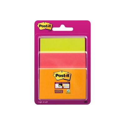 POST IT Bloc de 135 feuilles Post-it Super adh&eacute;sive Mod&egrave;le al&eacute;atoire