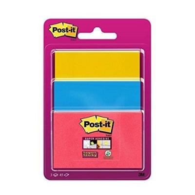 PSTI Bloc de 135 feuilles Post-it Super adh&eacute;sive Mod&egrave;le al&eacute;atoire 