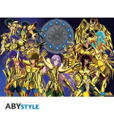 ABYSTYLE SAINT SEIYA - Poster Chevaliers d'Or #1 roul&eacute; film&eacute; (98x68)