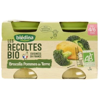 BLEDINA Bl&eacute;dina Les Recoltes Bio Brocolis et Pommes de Terre 2x130g