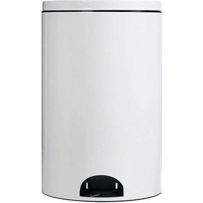 ROSSIGNOL Poubelle 20 litres Elora blanc, diam&egrave;tre 29cm, hauteur 47cm 