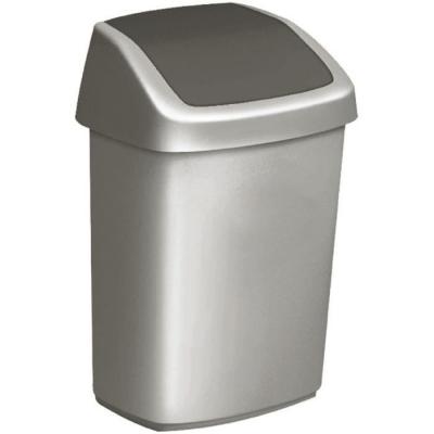 CURVER Poubelle Pour Sanitaire Sanitaire Couvercle Basculant 25 L Gris