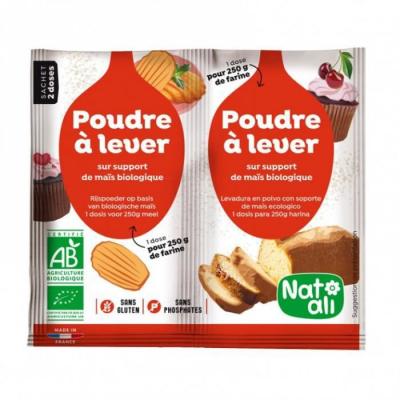 NAT ALI Poudre &agrave; lever bio 2 x 7 g Nat-ali