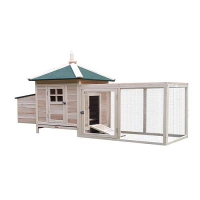 PAWHUT  - poulailler - Bois - 196x76x97cm - Beige