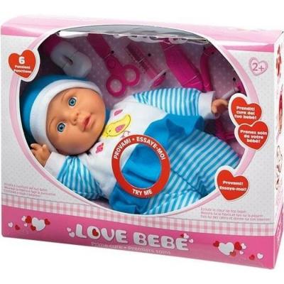 LOVE BEBE Poupon Docteur - Marque - 33cm - Fonctions d'&eacute;ternuement, de pleurs et de battements de coeur 