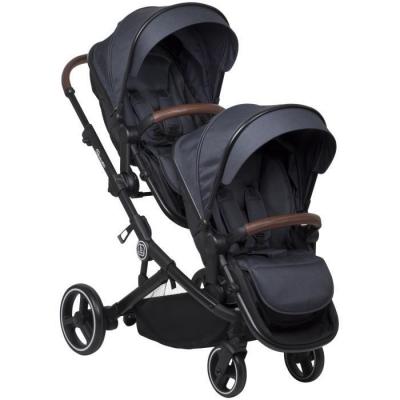 BABYGO  Poussette double inline Twinner grey 