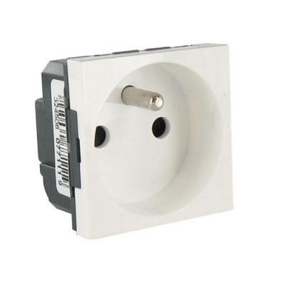 LEGRAND  LEG77111 Prise prog mosaic - 2p+t droite - 1 mod - blanc