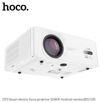 HOCO Mini Vid&eacute;oprojecteur Android Full HD 1080p Wi-Fi 5GHz Bluetooth HDMI USB Blanc