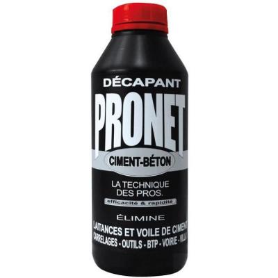 PRONET  d&eacute;capant laitances b&eacute;ton voiles ciment 1L