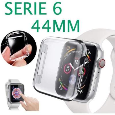 FAMILIASHOP E COMMERCE Verre tremp&eacute; 3D noir protection &eacute;cran totale int&eacute;grale APPLE WATCH s&eacute;rie 6 44MM 
